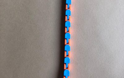 Fidget Toy armband blauw-oranje 3