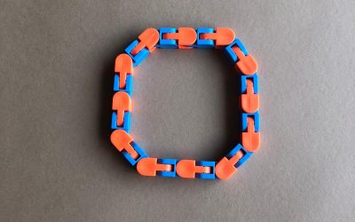 Fidget Toy armband blauw-oranje