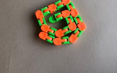 Fidget Toy armband oranje-groen 2