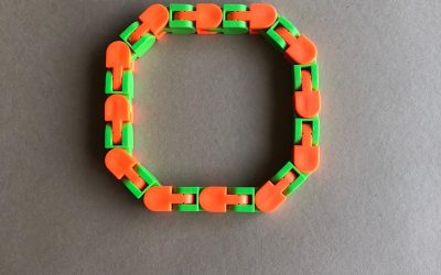 Fidget Toy armband oranje-groen